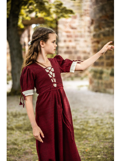 Trollfelsen Mittelalter Gewandung Leonardo Carbone Kinderkleid Prinzessin Denise Rot Natur3 Trollfelsen Mittelalter Gewandung Leonardo Carbone Kinderkleid Prinzessin Denise Rot Natur3